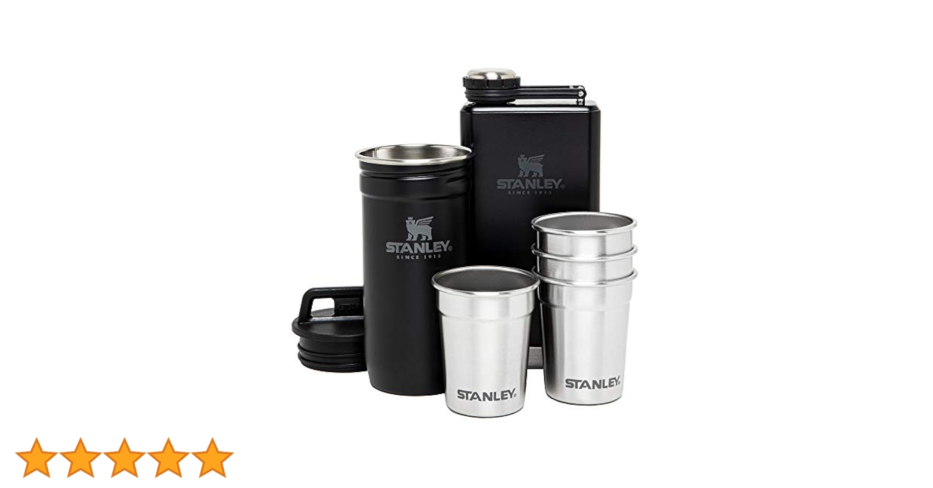 Stanley Adventure Pre-Party Flask and Nesting Shot Glass Set